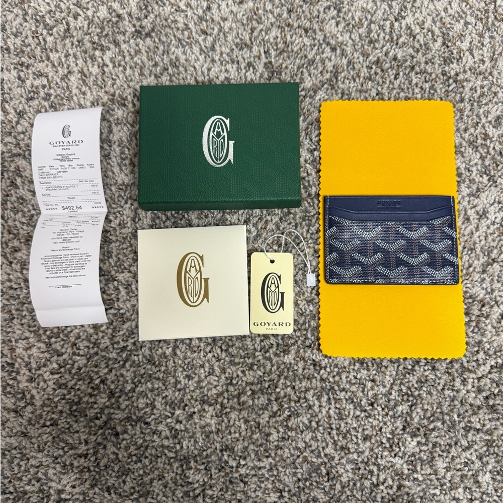 “Goyard” blue Card Holder